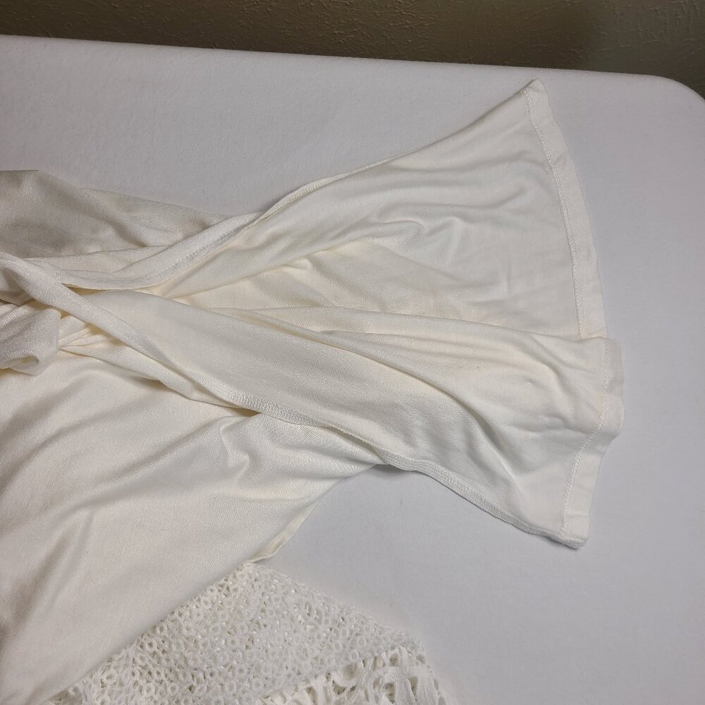 NWOT Soft Surroundings Long Sleeves White Lace Crochet Maxi Dress Size XL A561 - Picture 15 of 16